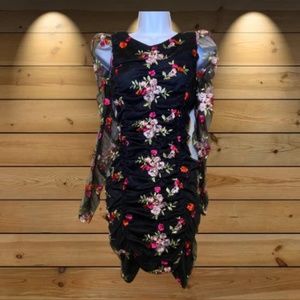 Gorgeous floral embroidered mini dress